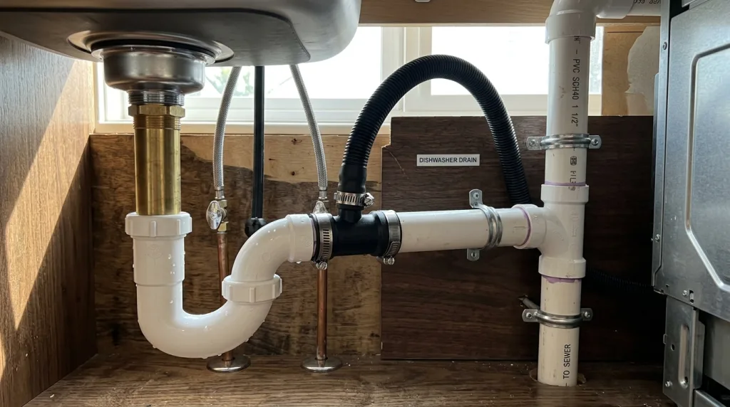 découvrez un schéma d'évacuation clair et des instructions détaillées pour installer correctement l'évacuation de votre évier et lave-vaisselle. guide pratique pour un montage efficace et sans fuite.