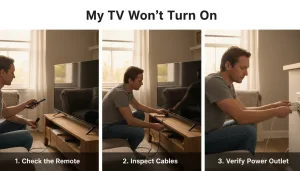 découvrez les étapes faciles pour dépanner votre téléviseur qui ne s'allume plus et retrouver rapidement votre image et son.